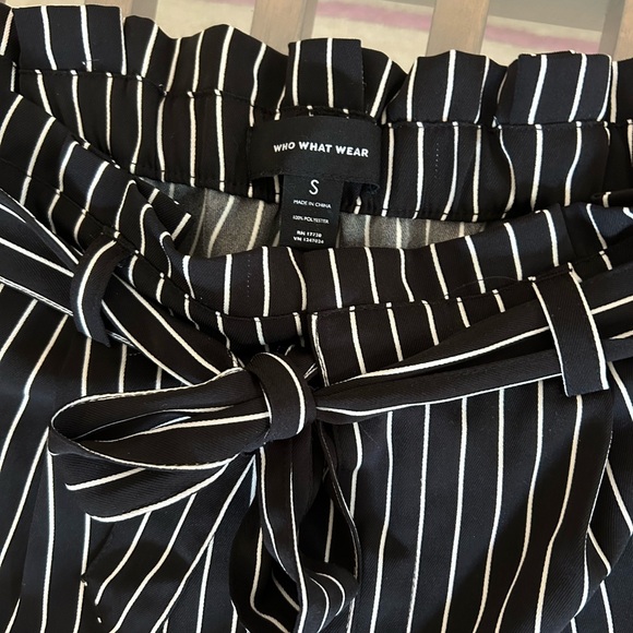 Who What Wear Black and White Striped Trousers - Picture 4 of 4